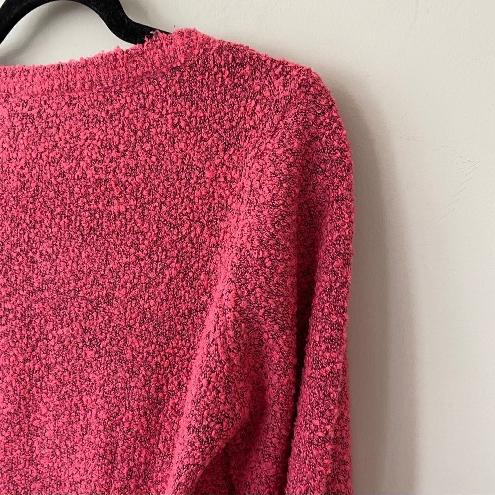 Noisy May - Textured Crop Pink/Black Sweater - Picture 11 of 13